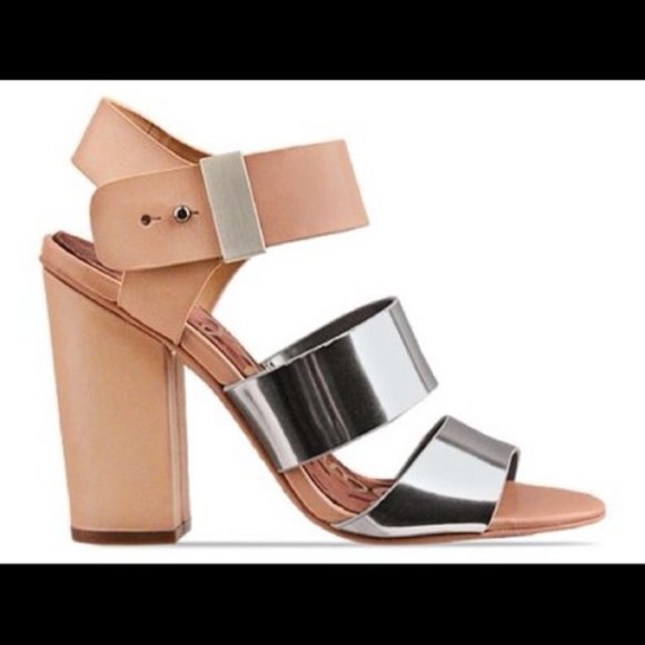 Sam Edelman Yelena Chunky Strappy Heels - Size 6 - Picture 2 of 13